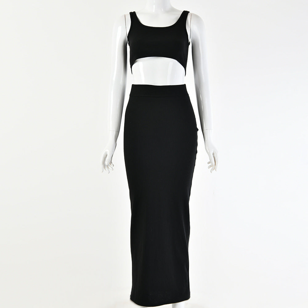 2025 Popular, , New hot-selling , wish new women's clothing suspender skirt two-piece set, one-piece delivery