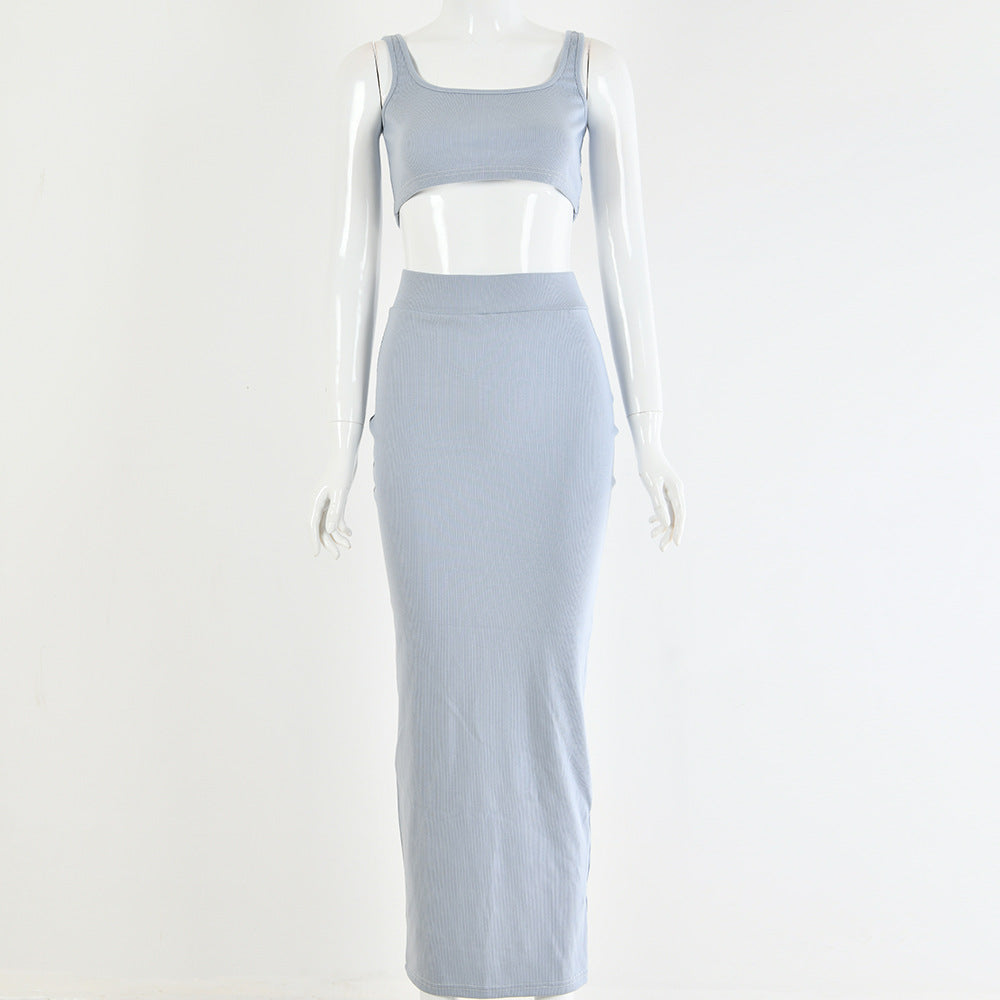 2025 Popular, , New hot-selling , wish new women's clothing suspender skirt two-piece set, one-piece delivery