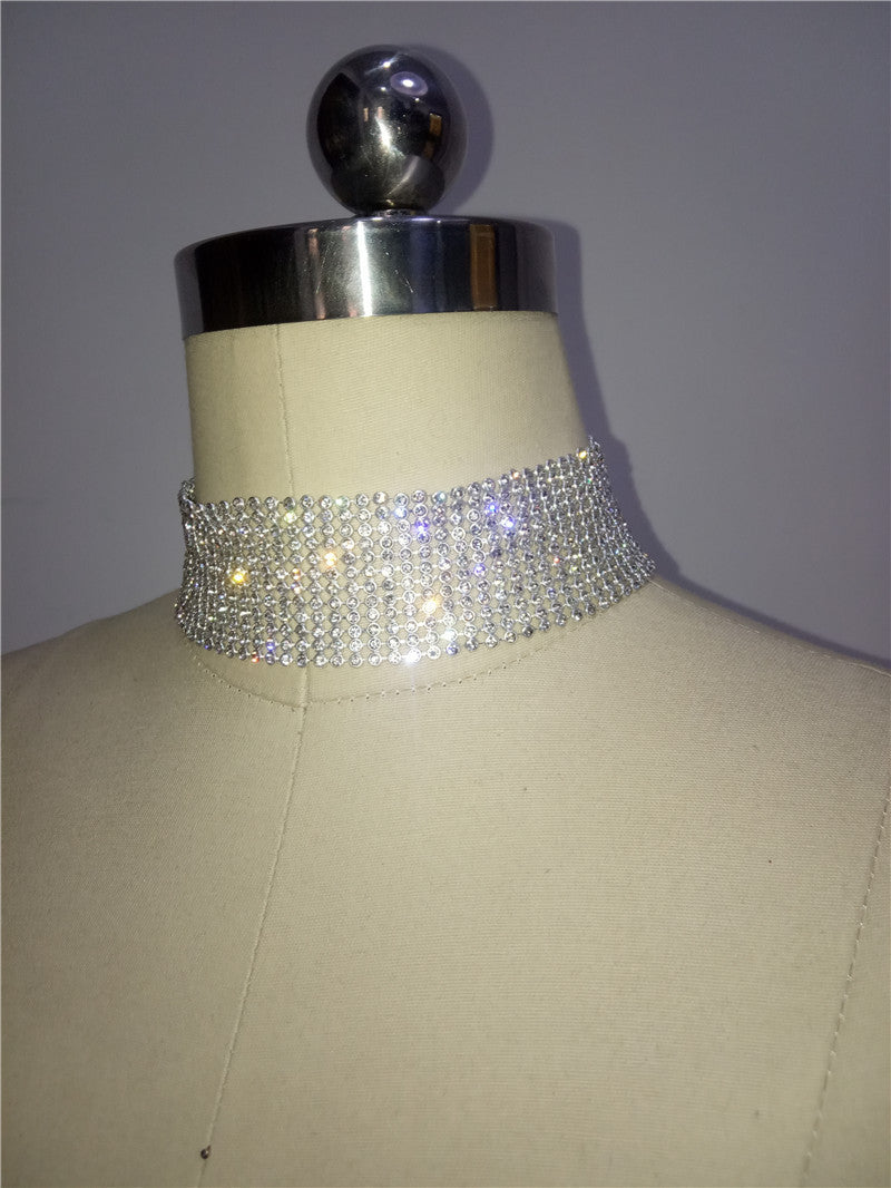 2025 full-diamond sling open-button ultra-short vest low-chest diamond-encrusted sling chest-wrapped with lined fabric