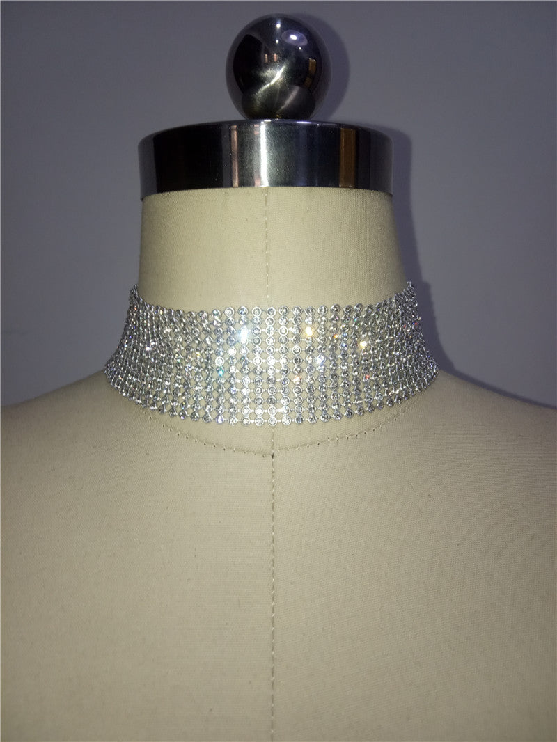 2025 full-diamond sling open-button ultra-short vest low-chest diamond-encrusted sling chest-wrapped with lined fabric