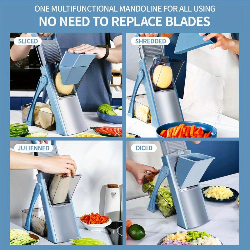 Essential Multi-Functional Vegetable & Fruit Slicer - Safe, Easy-to-Use Kitchen Gadget for Perfectly Sliced Potatoes and More