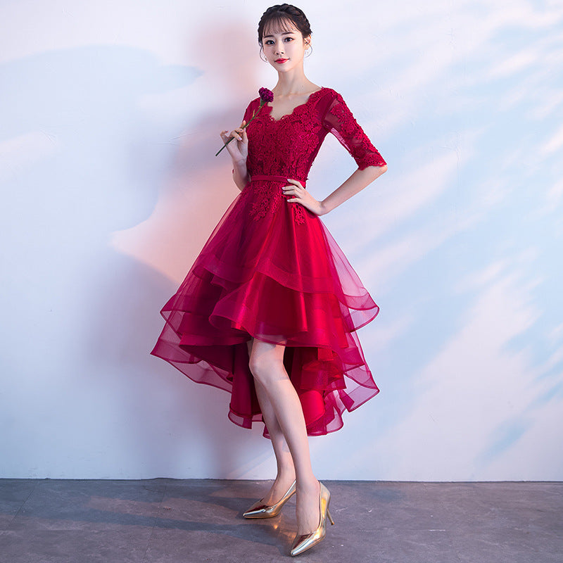 Temperament evening dress women's 2025 spring and summer new banquet elegant long black socialite annual meeting thin dress dress
