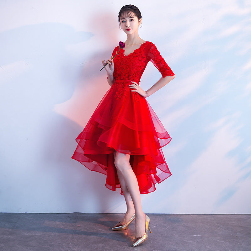 Temperament evening dress women's 2025 spring and summer new banquet elegant long black socialite annual meeting thin dress dress