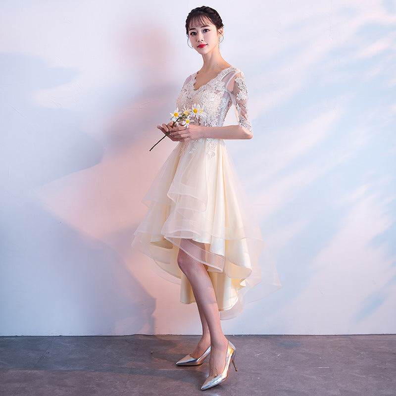 Temperament evening dress women's 2025 spring and summer new banquet elegant long black socialite annual meeting thin dress dress