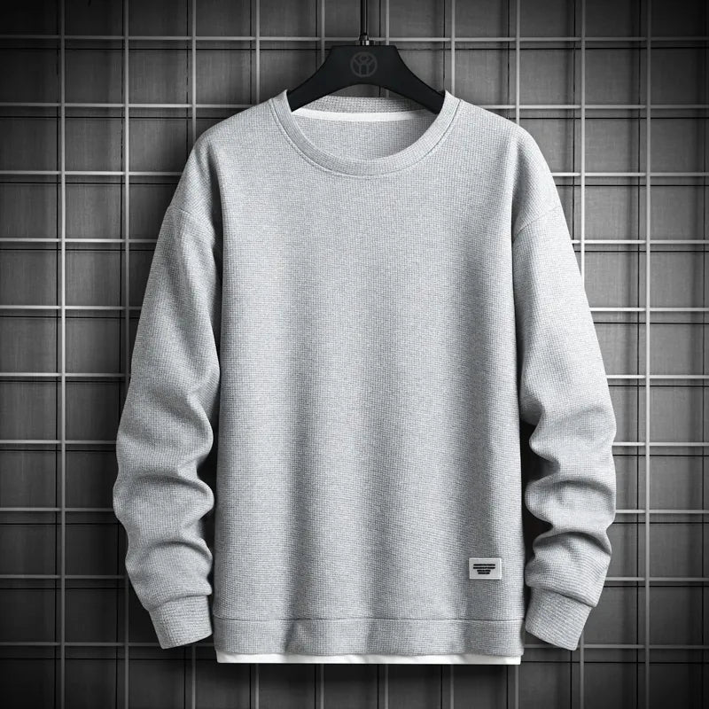 maoxiangshop Solid Color Sweatshirt Men Harajuku Hoodies O Neck long Sleeve Casual Sweatshirt Mens Pullover Tops Streetwear Man Hoodies