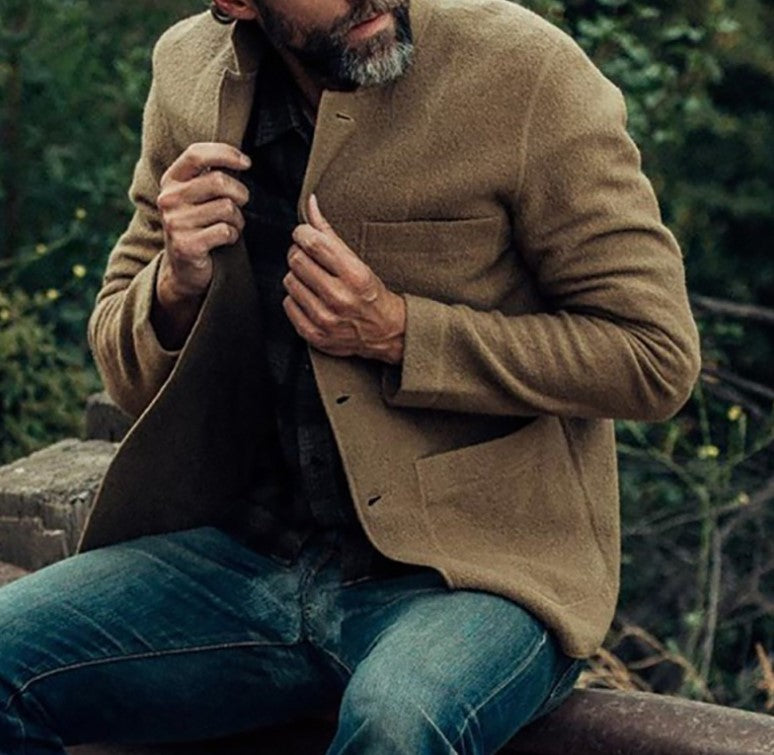 maoxiangshop Button Casual Cardigan Coat Sports Casual Men Hip Hop Man Warm Winter Jacket Bomber Jackets Men Spring Autumn Men's Fit Jacket