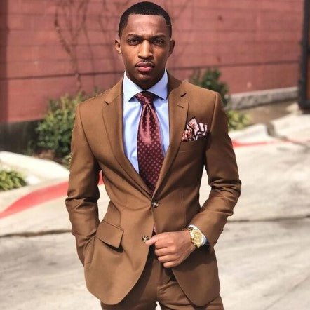 maoxiangshop Royal Blue Slim Men Suits Handsome Wedding Groomsmen Groom Tuxedos Party Pro Business 2 Piece(Jacket+Pants) Custom Made