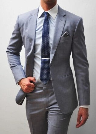 maoxiangshop Royal Blue Slim Men Suits Handsome Wedding Groomsmen Groom Tuxedos Party Pro Business 2 Piece(Jacket+Pants) Custom Made
