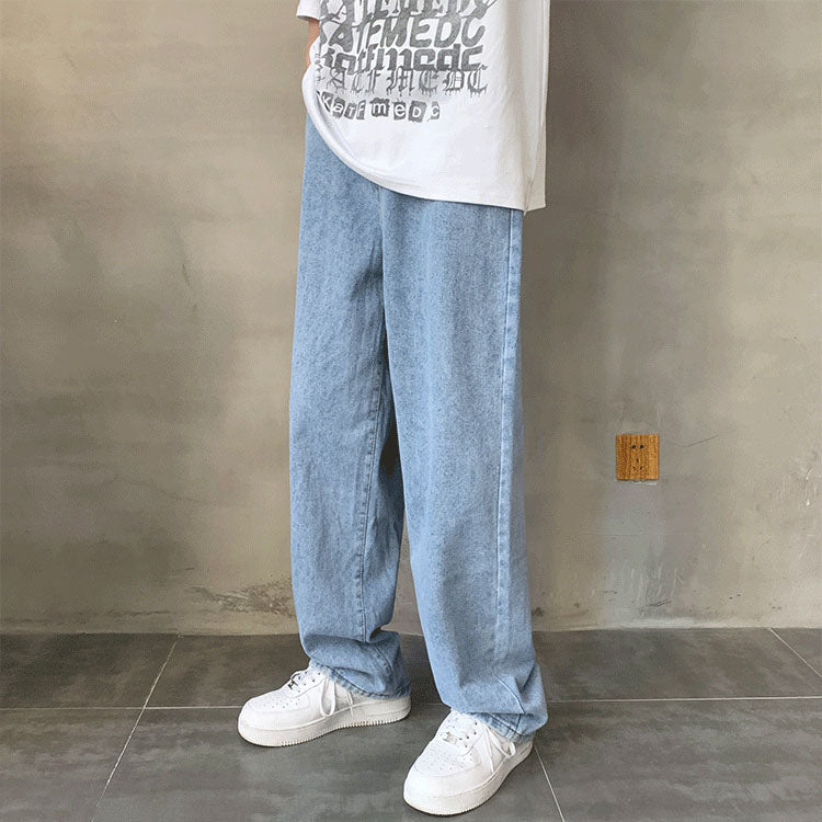 maoxiangshop Summer Thin Men Jeans Men's Fashion Famous Brand Versatile Loose Straight Summer Pants Clothes Streetwear Hiphop Denim Hot Sale