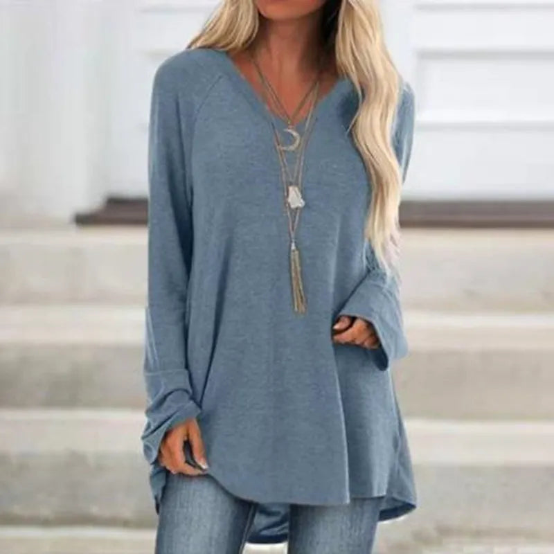 maoxiangshop Female Clothes New Spring Autumn S-8XL Oversized T-shirt Solid Long Sleeve Loose Cotton Casual Harajuku Tunic Tees Top Women's