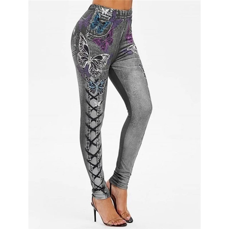 maoxiangshop Ladies Leggings Clothing New Women Fashion 3D Print Causual Hip Slimming High Elastic Female Breathable Leggings