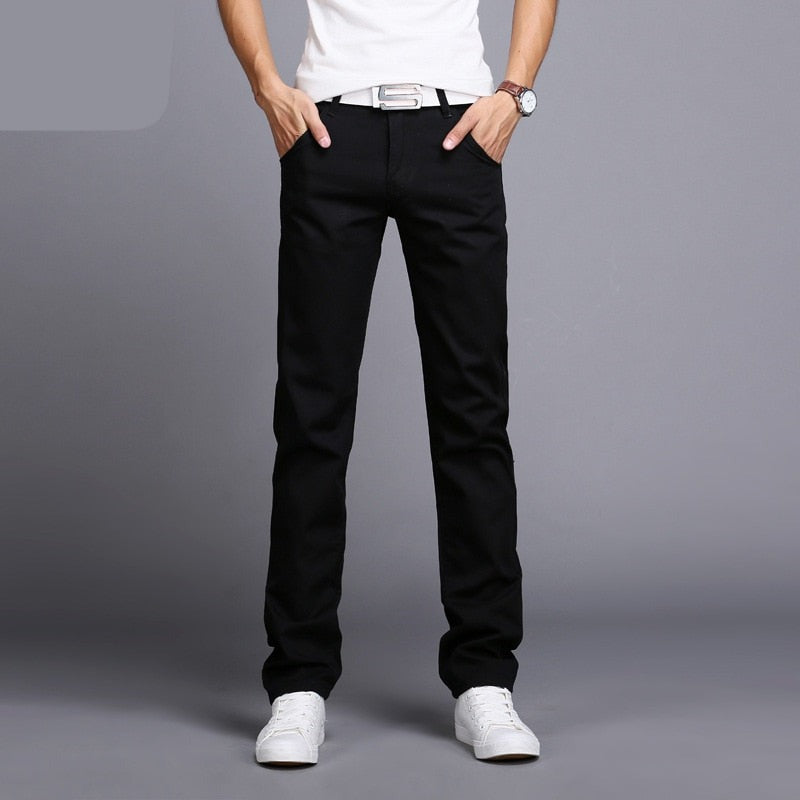 maoxiangshop Classic 9 Color Casual Pants Men Spring summer New Business Fashion Comfortable Stretch Cotton Straigh Jeans Trousers
