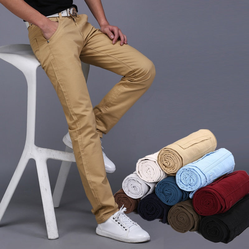 maoxiangshop Classic 9 Color Casual Pants Men Spring summer New Business Fashion Comfortable Stretch Cotton Straigh Jeans Trousers