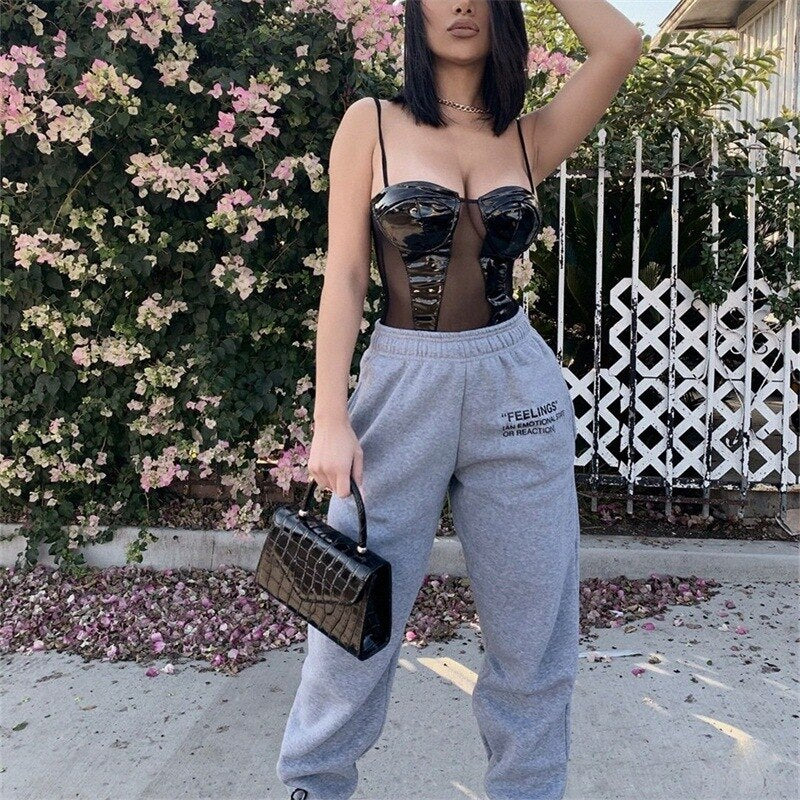 Y2K Joggers Wide Leg SweatPants Women's Trousers E-Girls Streetwear High Waist Pants Women Casual Harem Pants Summer Bottom