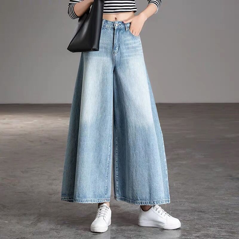 maoxiangshop Baggy Jeans Women High Waist Blue Summer Wide Leg Jeans for Women's Korean Fashion Oversize Pants Woman