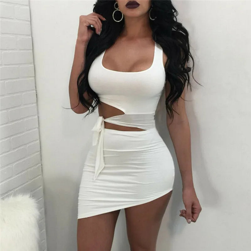 maoxiangshop Sexy Ruffle Deep V Short Club Dress Ladies Summer Blue Bodycon Dresses Evening Party Tight Mini Dress