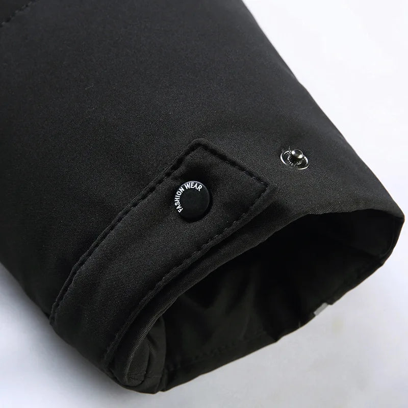 maoxiangshop New Winter White Duck Down Jackets Men Hooded Long Winter Coat Men Thick Warm Fashion Down Coat Mens Brand Parka Plus Size 5XL
