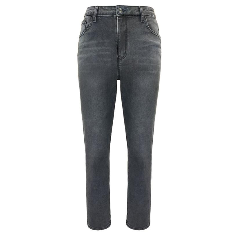 maoxiangshopHigh Waist Jeans Women Fashion Straight Pants Ladies Vintage Flying Motorcycle Bead Jeans Femme Elasticity Trousers