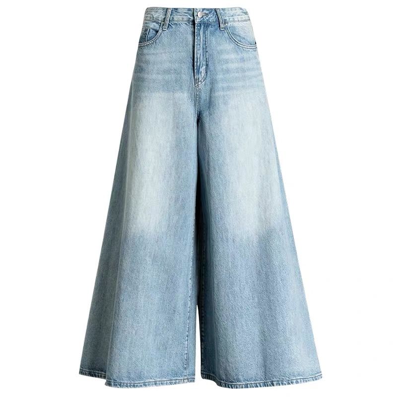 maoxiangshop Baggy Jeans Women High Waist Blue Summer Wide Leg Jeans for Women's Korean Fashion Oversize Pants Woman