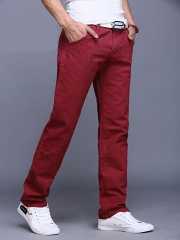 maoxiangshop Classic 9 Color Casual Pants Men Spring summer New Business Fashion Comfortable Stretch Cotton Straigh Jeans Trousers
