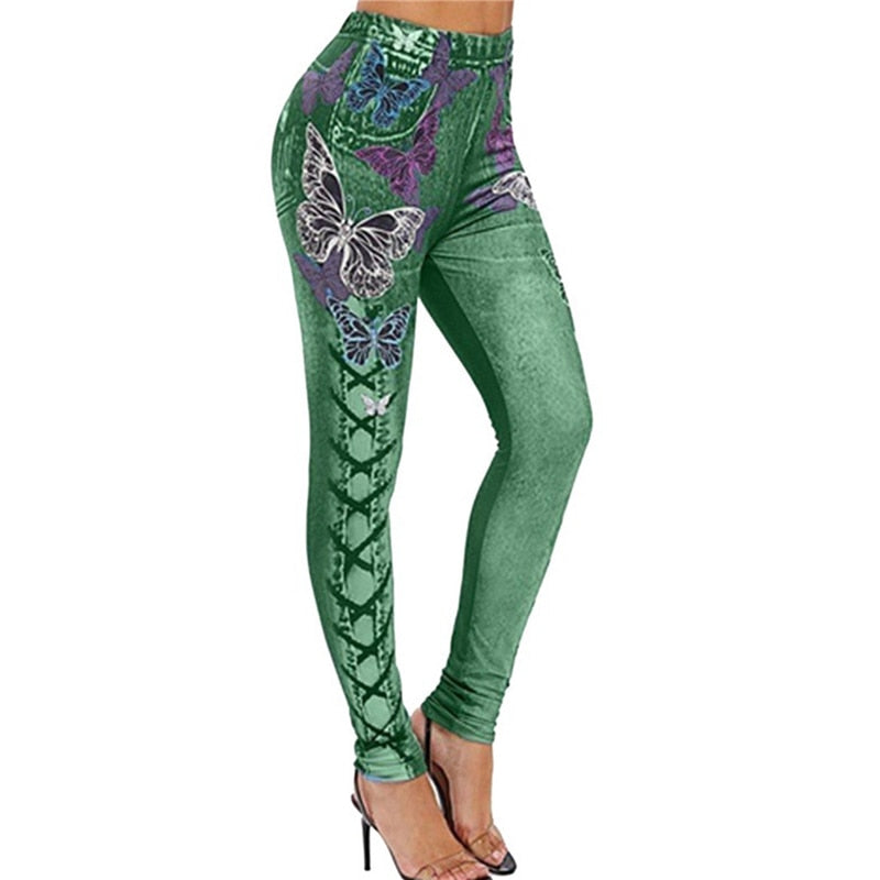 maoxiangshop Ladies Leggings Clothing New Women Fashion 3D Print Causual Hip Slimming High Elastic Female Breathable Leggings
