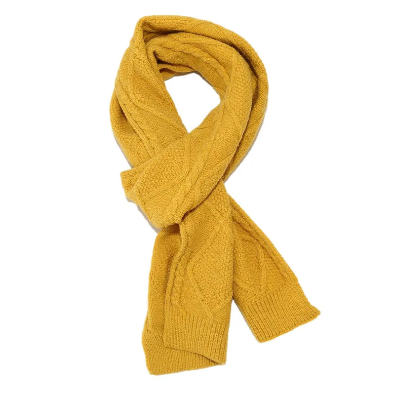 maoxiangshop - 3 PCS Hat Glove Scarf Sets Winter Warm Knitted Touch Screen Gloves Woolen Plush Pom Pom Beanies Thickened Coldproof Scarves Suit