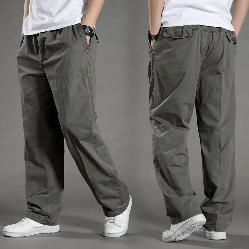 maoxiangshop Men's Cargo Pants Summer Spring Cotton Work Wear New In Large Size 6XL Casual Climbing Joggers Sweatpants Hombre Autumn Trousers