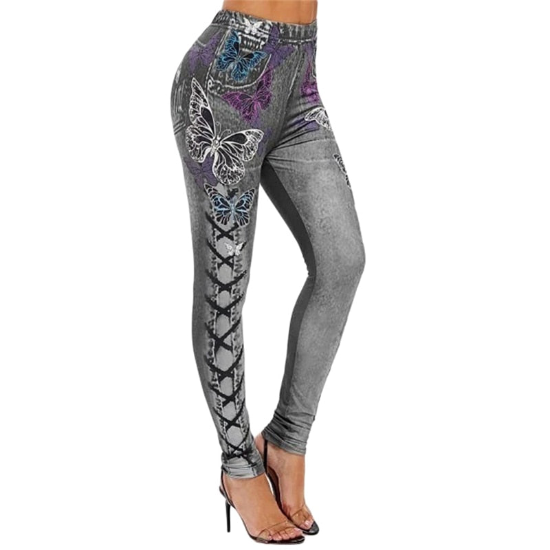 maoxiangshop Ladies Leggings Clothing New Women Fashion 3D Print Causual Hip Slimming High Elastic Female Breathable Leggings