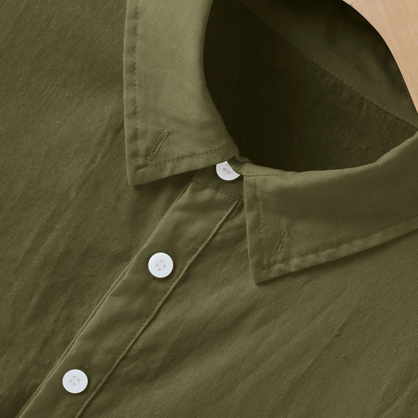 maoxiangshop Summer Hawaiian Shirt Men's Baggy Cotton Linen Solid Pocket Long Sleeve Turn-down Collar Shirts Tops M-3xl Camisas Hombre