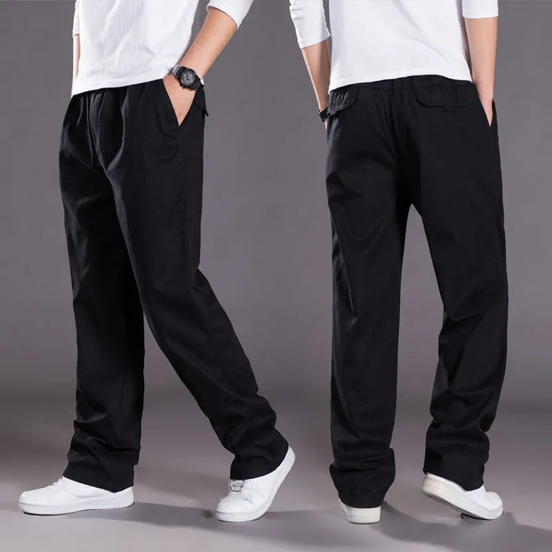 maoxiangshop Men's Cargo Pants Summer Spring Cotton Work Wear New In Large Size 6XL Casual Climbing Joggers Sweatpants Hombre Autumn Trousers