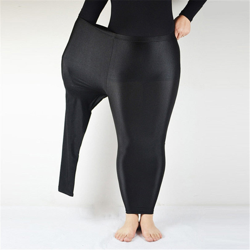 maoxiangshop Women Shiny Gym Pants Fitness Leggings Candy Color Ankle Length Trousers Solid Fluorescent Spandex Elastic New Bottom