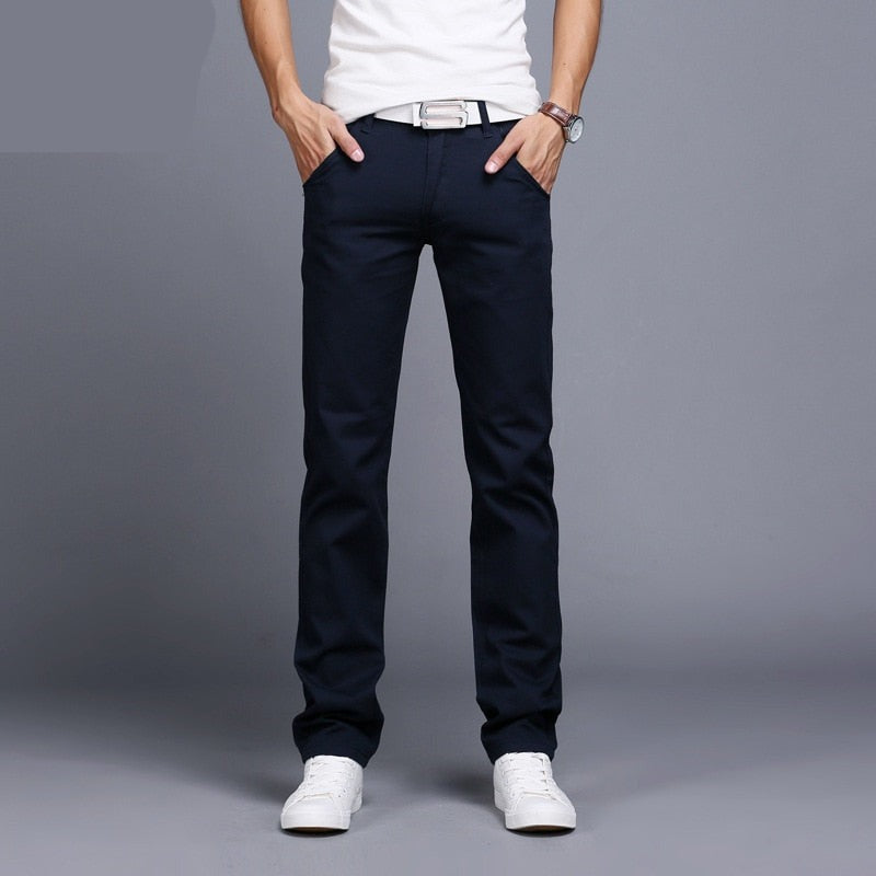maoxiangshop Classic 9 Color Casual Pants Men Spring summer New Business Fashion Comfortable Stretch Cotton Straigh Jeans Trousers