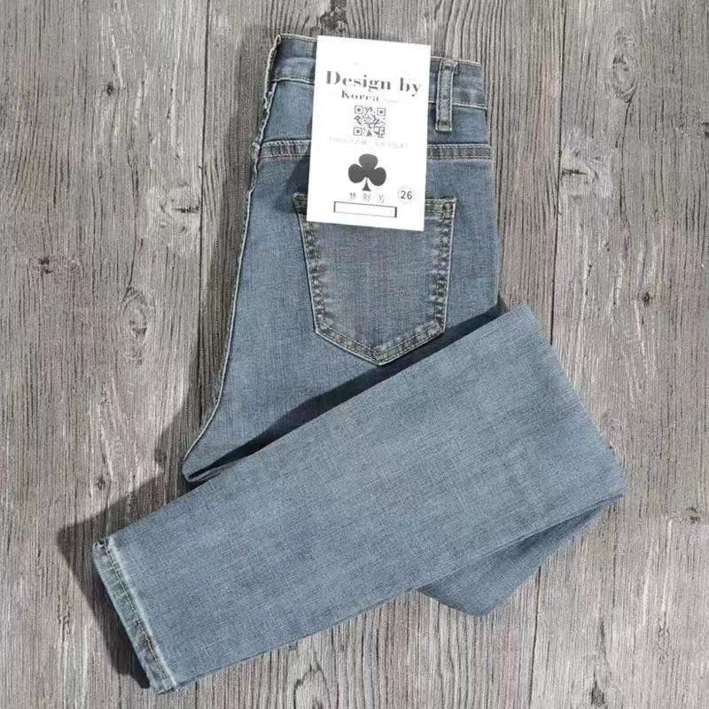 maoxiangshop New Women Jeans Autumn Elastic Pencil Trousers High Waist Ladies Tight Clothing Slim Fit Casual Skinny Denim Pants Women