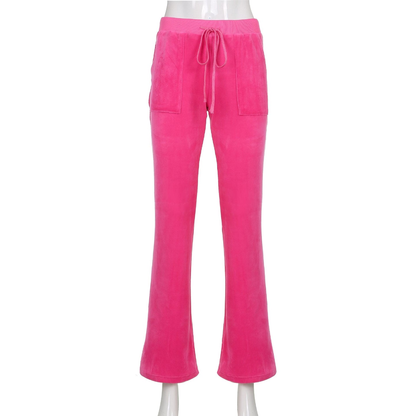 Warm Pants For Women Sweatpants High Waisted Trousers Velvet Y2k Harajuku Joggers Long Capris Casual Winter Flare Pants Bottoms