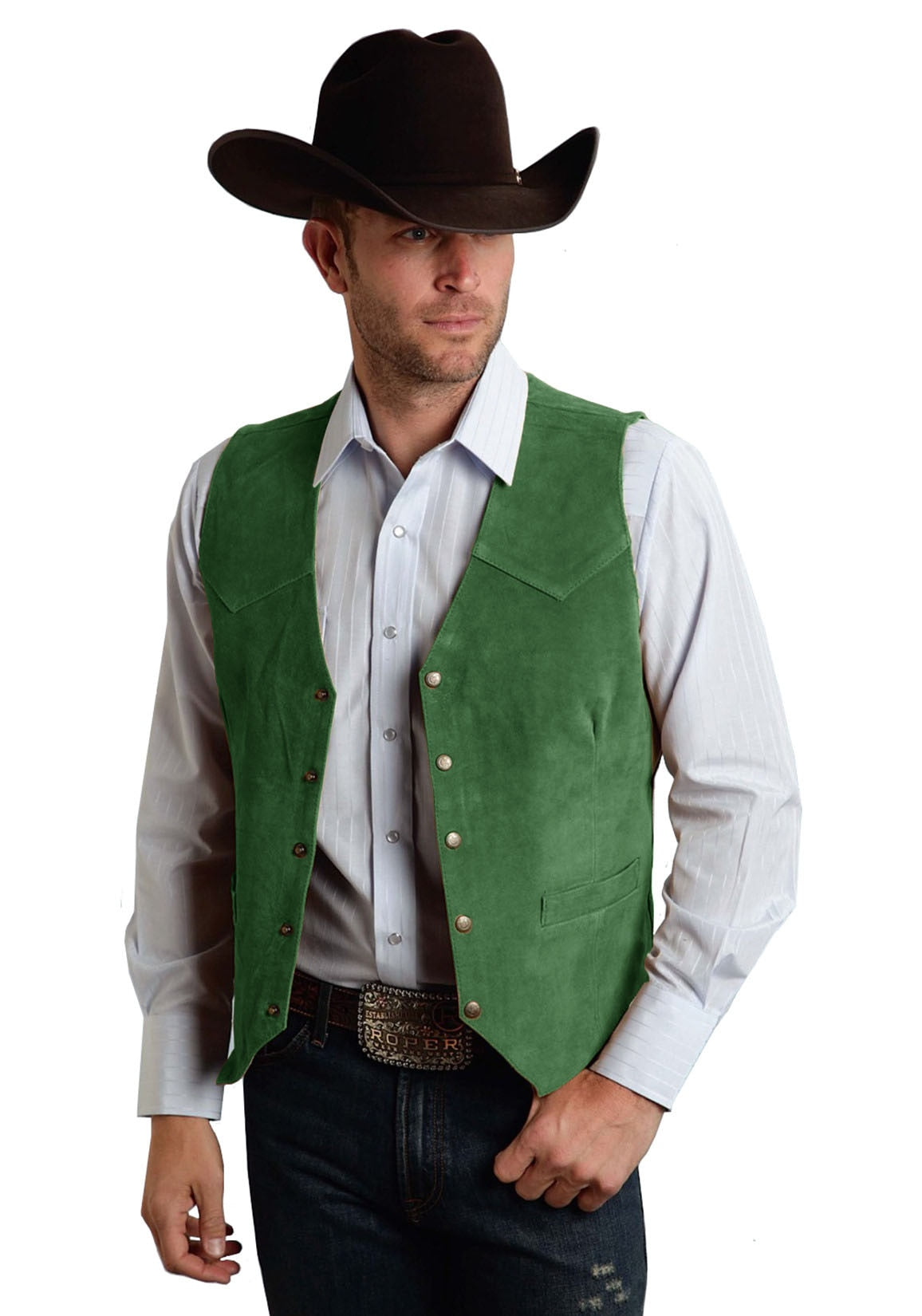 maoxiangshop Vintage Men's Vest Cowboy Leather Western Denim Vest Steampunk Style Waistcoat Colete Masculino Colete Masculino Custom Made