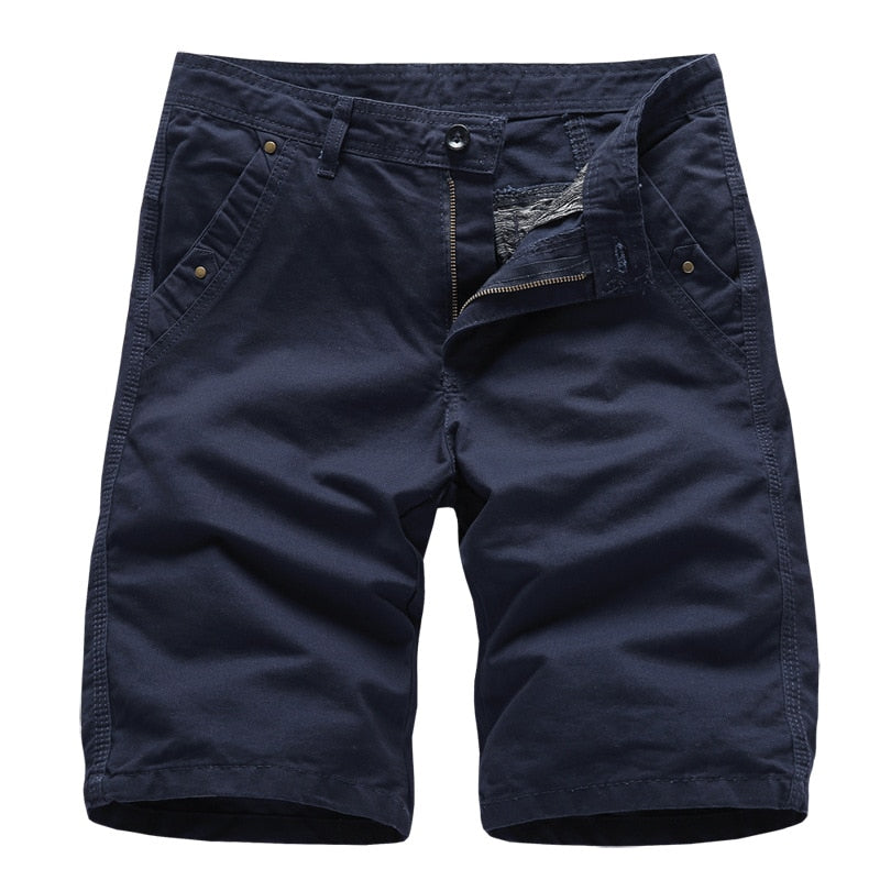 maoxiangshop Brand New Mens Cargo Shorts High Quality Black Short Pants Men Cotton Solid Casual Beach Shorts Men Summer Bottom