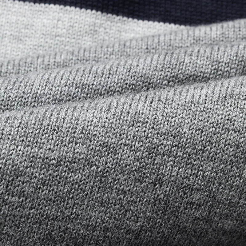 maoxiangshop Casual Men's Sweater O-Neck Striped Slim Fit Knittwear Autumn Mens Sweaters Pullovers Pullover Men Pull Homme M-4XL