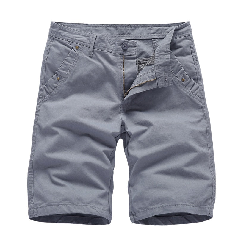 maoxiangshop Brand New Mens Cargo Shorts High Quality Black Short Pants Men Cotton Solid Casual Beach Shorts Men Summer Bottom