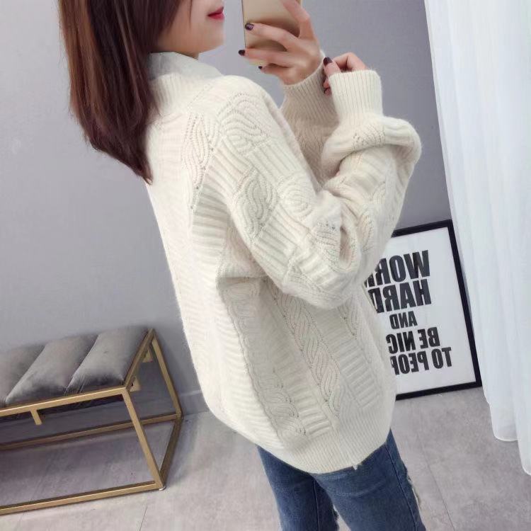 Y2K Beaded Knit Cardigan Women's V-neck Elegant Autumn and Winter Knit Top Soft Loose Women's Coat Mohair Sweater Beautiful