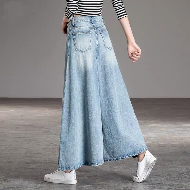 maoxiangshop Baggy Jeans Women High Waist Blue Summer Wide Leg Jeans for Women's Korean Fashion Oversize Pants Woman