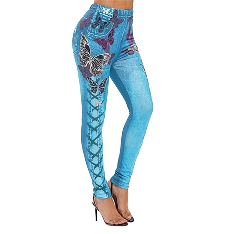 maoxiangshop Ladies Leggings Clothing New Women Fashion 3D Print Causual Hip Slimming High Elastic Female Breathable Leggings
