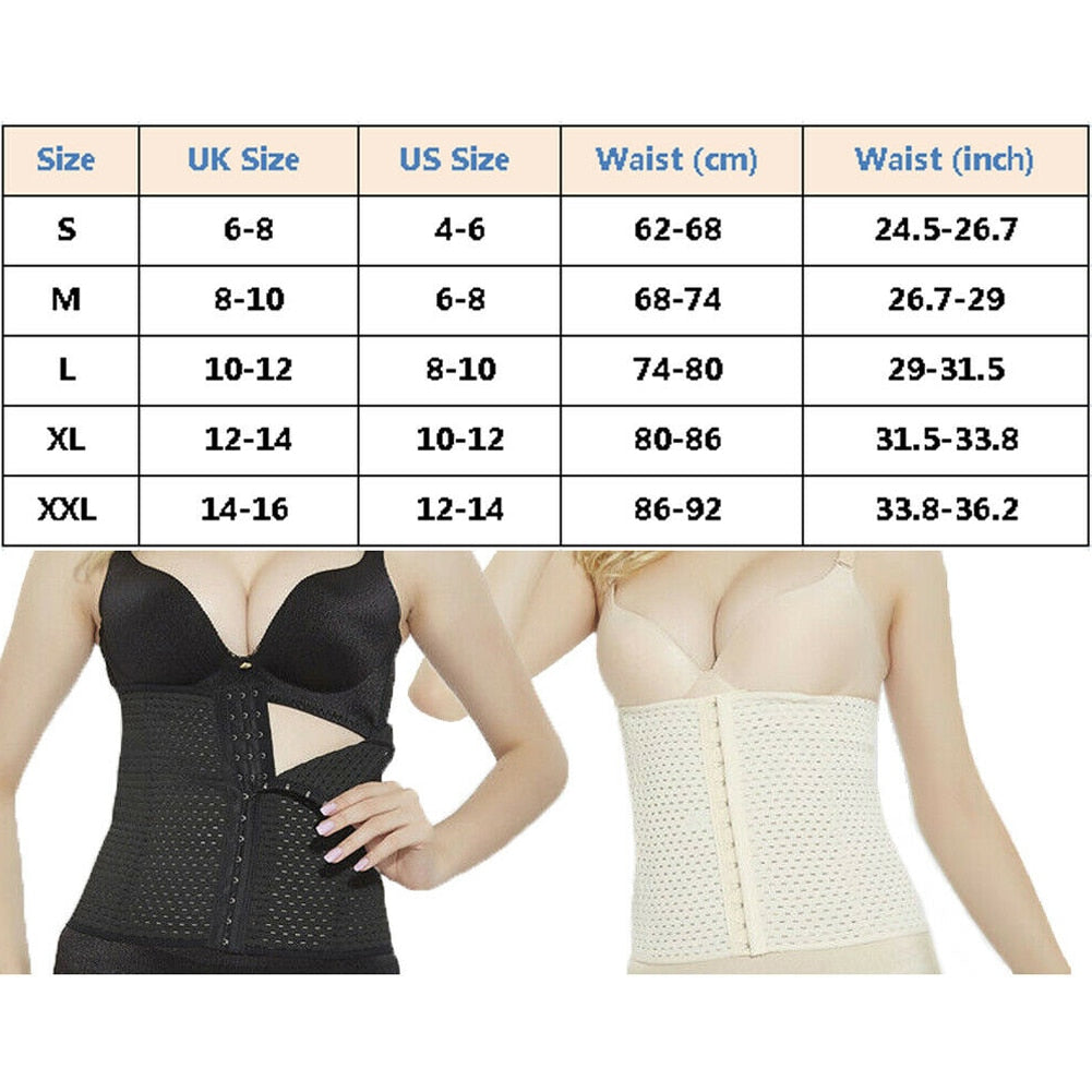 maoxiangshop Women Waist Trainer Latex Cincher Girdles Shapewear Slimming Belt Body Shaper Fitness Corset Sheath Plus Size XXL