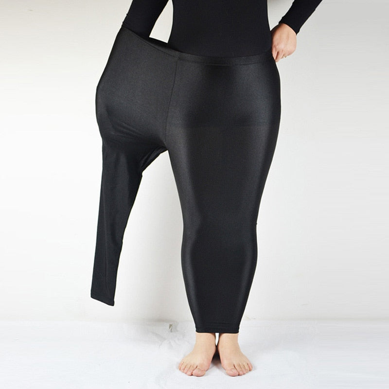 maoxiangshop Women Shiny Gym Pants Fitness Leggings Candy Color Ankle Length Trousers Solid Fluorescent Spandex Elastic New Bottom