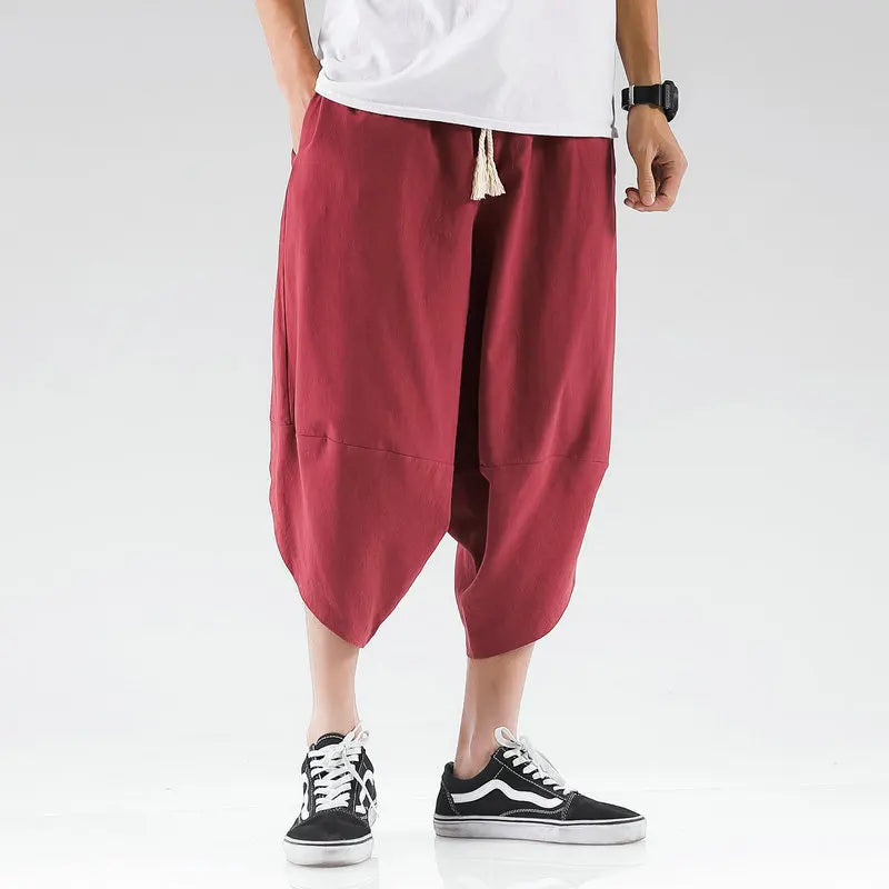 maoxiangshop Streetwear Cross Pants Men’s Harajuku Casual Harem Pants Male Baggy High Quality Jogger Sweatpants Woman Large Size Summer 5XL