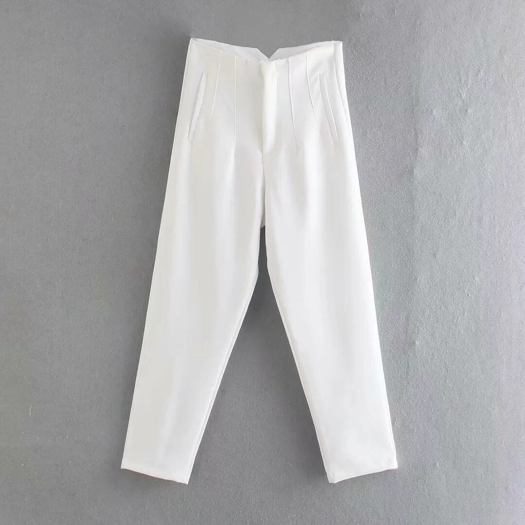 maoxiangshop Pants For Women High Waist Woman Trousers Autumn Fashion Streetwear Office Elegant Casual Famale Stright Pants