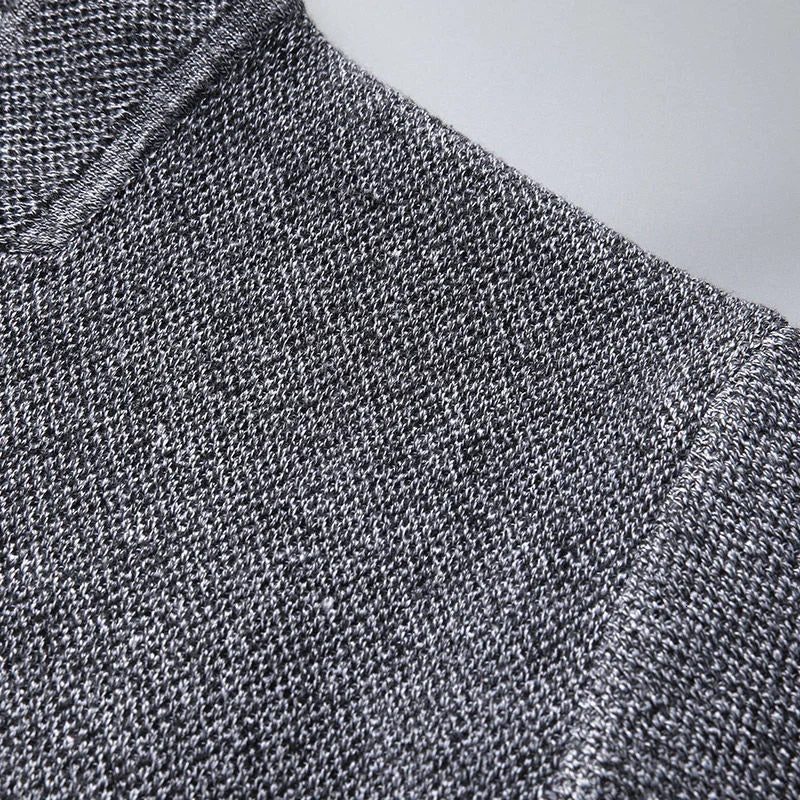 maoxiangshop Cardigan Jacket Men Solid Color Knitted Casual Stand Collar Slim Fit Cardigan Coat Mens Sweater Jacket Khaki Black Gray 4Xl