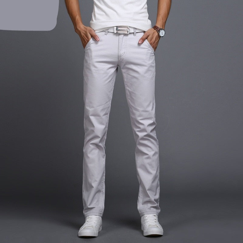 maoxiangshop Classic 9 Color Casual Pants Men Spring summer New Business Fashion Comfortable Stretch Cotton Straigh Jeans Trousers
