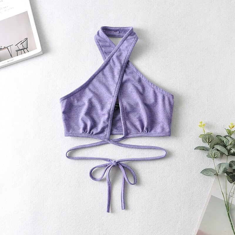 maoxiangshop Women Y2k Corset Camisole Cropped Bustier Top Fashion Solid Vest Summer Sexy Halter Lace-up Streetwear Slim Fit Basic Tees
