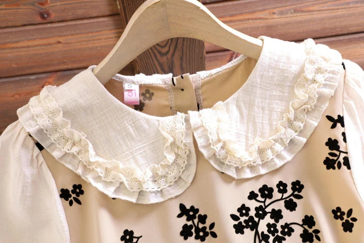 maoxiangshop girl cute kawaii sweet dress new autumn fashion long sleeve women vintage vestidos