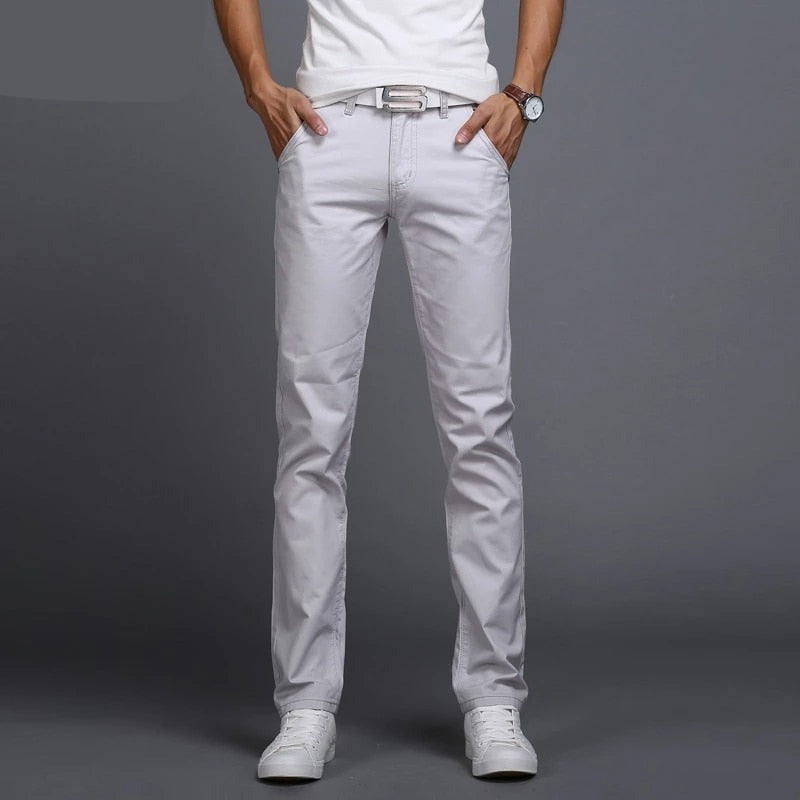maoxiangshop Classic 9 Color Casual Pants Men Spring summer New Business Fashion Comfortable Stretch Cotton Straigh Jeans Trousers